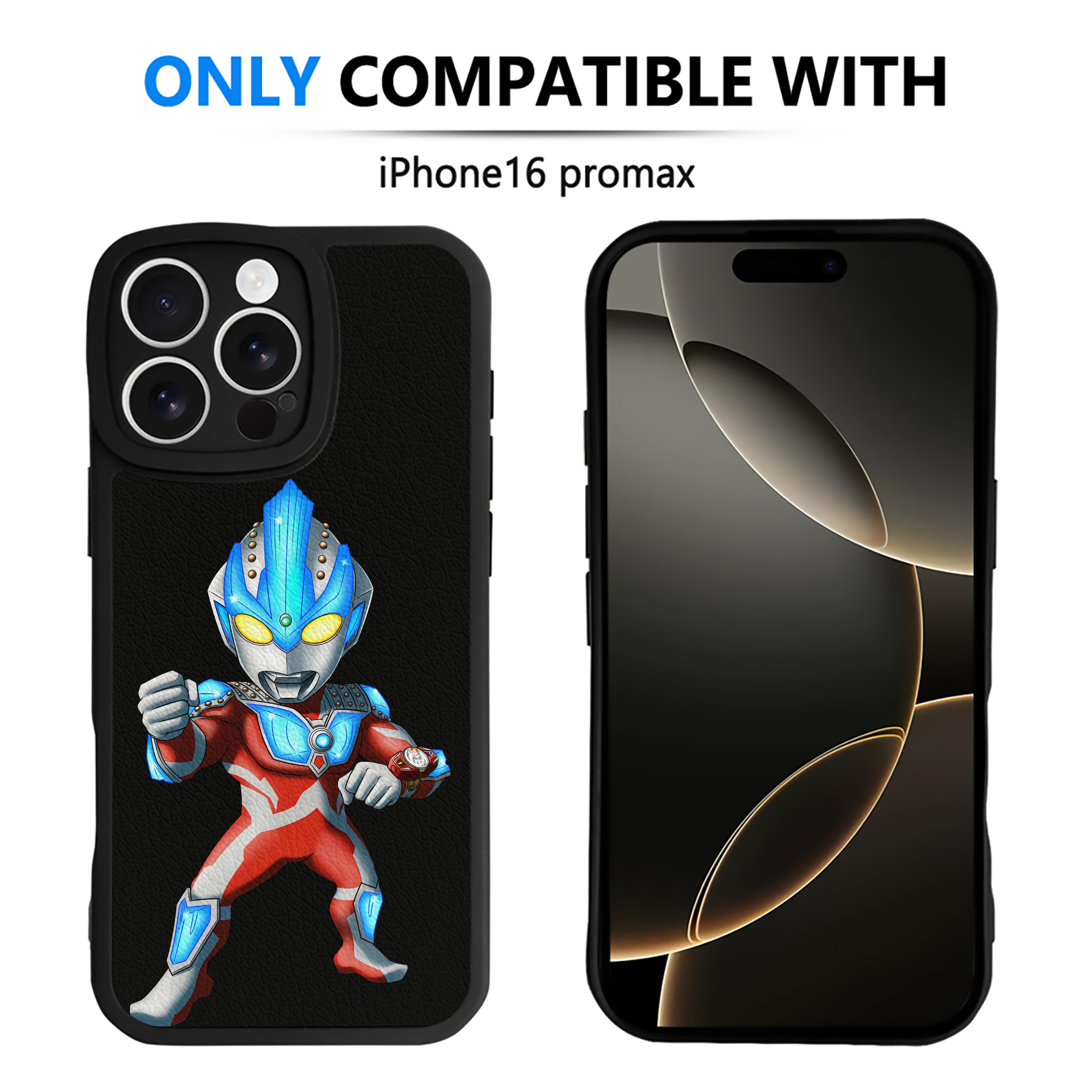 （画像用） ウルトラマン Ultraman 【iPhone 16シリーズ対応】シリコンスマホケース（レザー調） 材質：シリコン